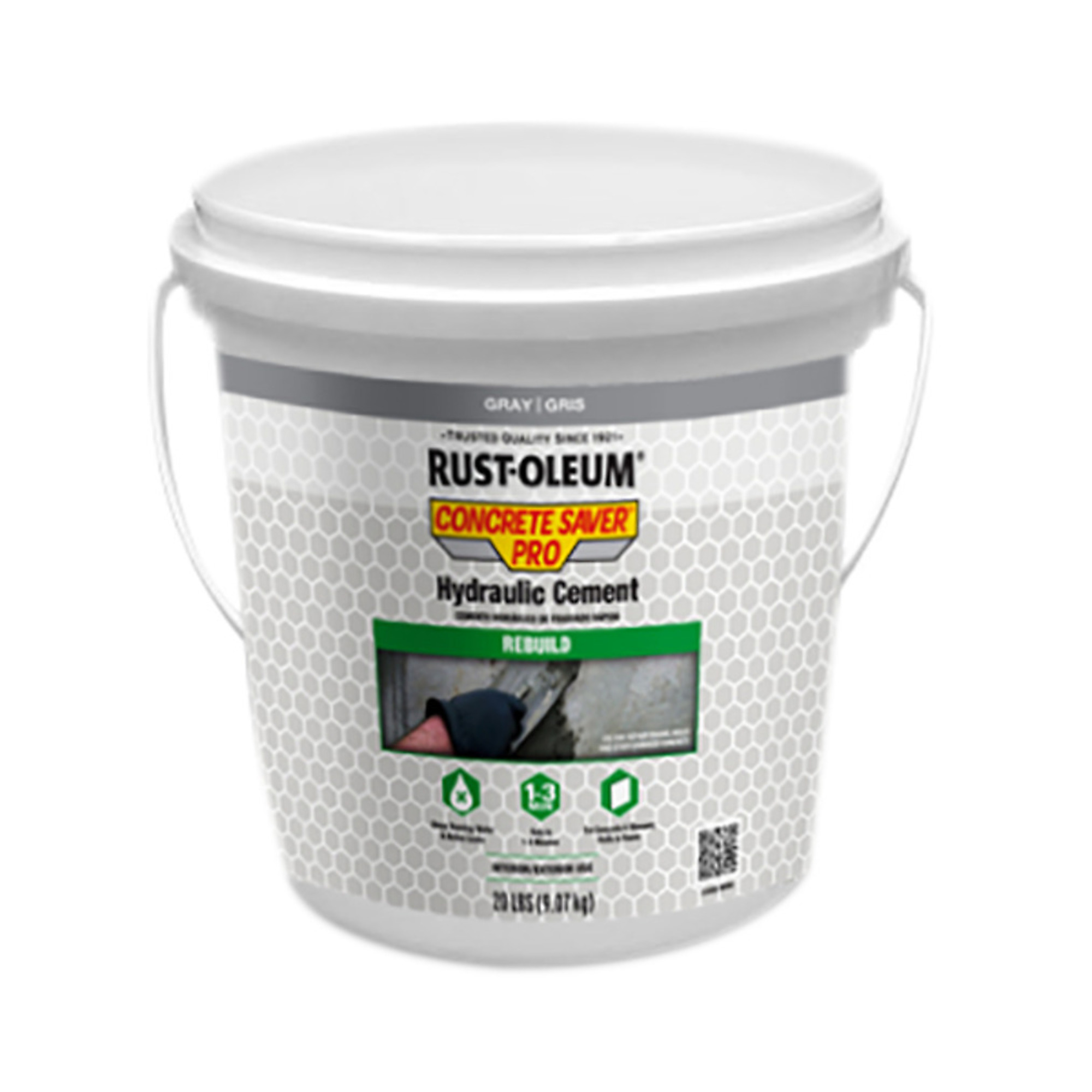 Rust-oleum, Hydraulic Cement, Gray, 20 lb, 1 Pk, Model# 392534DS